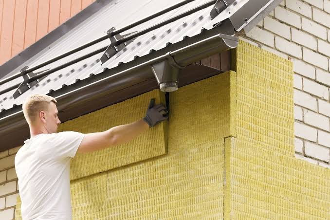 External wall insulation process